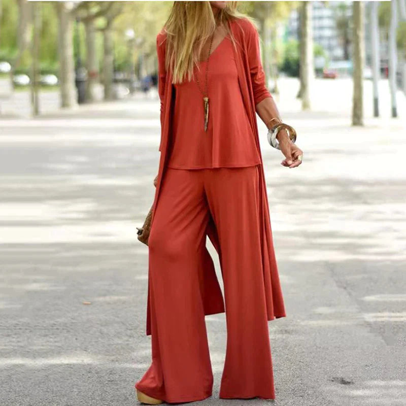 CONJUNTO 3 PIEZAS AMELIA - CARDIGAN + BLUSA + PANTALÓN