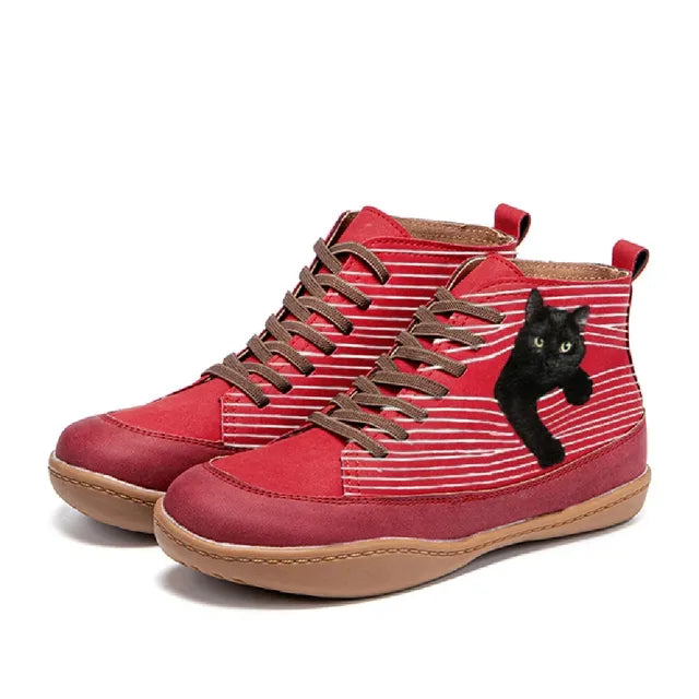 Botas gato Linz Rojas- Fabricadas por nosotros