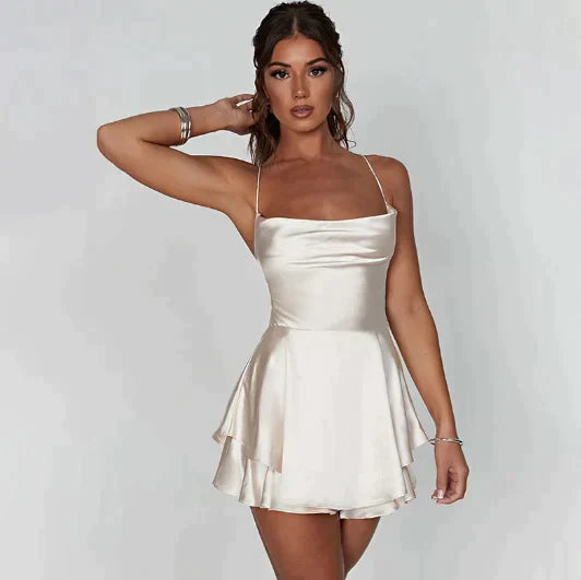 Vestido Halter de Satén