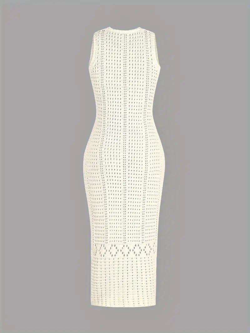 Vestido de estilo crochet maxi para vacaciones de mujeres