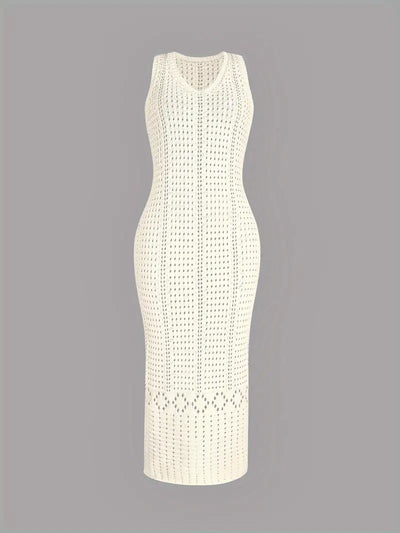 Vestido de estilo crochet maxi para vacaciones de mujeres